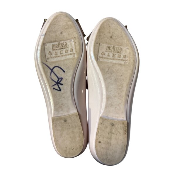 Melissa Pink Ballet Flats With Bow Womens 8 - Picture 5 of 7